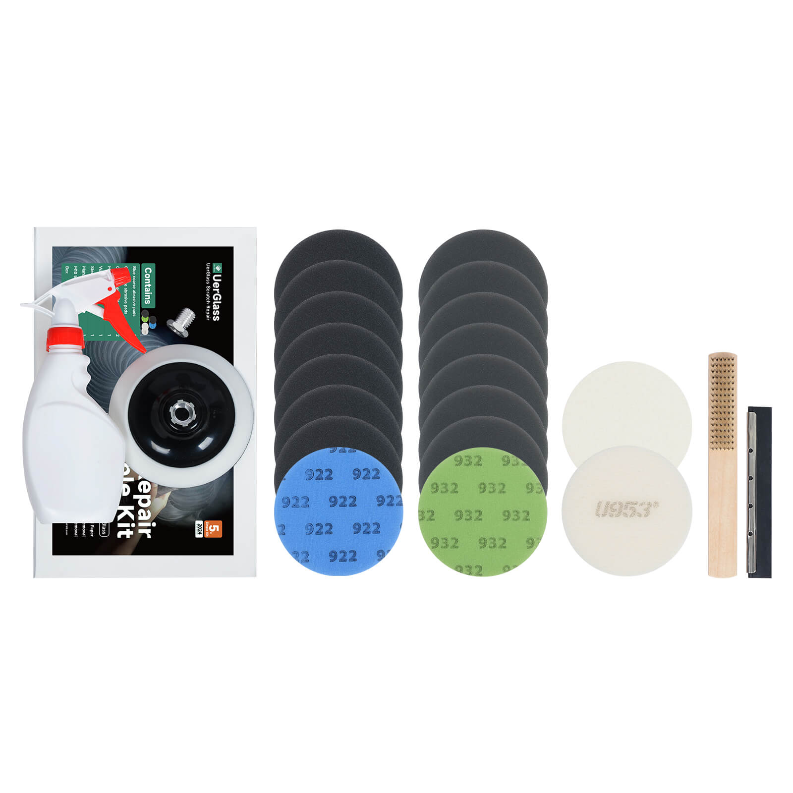 UerGlass Glass Scratches Removal Kit 2024 Version 5 inch